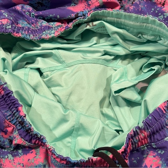 Birddogs Size XL Long Neon Retro Baysiders Lined Shorts Athletic Gym Performance - Picture 4 of 6